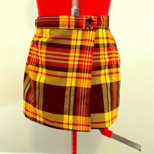 Plaid mini skirt